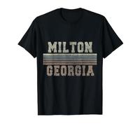 Rétro Milton Georgia T-Shirt Graphique avec Valeur, Homme, Noir, L