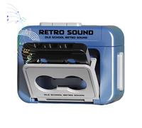 Retro Mini Tape Recorder Keychain, Mini Magnétophone Créatif Porte-clés Enregistreur Vintage, Petit Porte-clés À Cassette, Portable Pendentif Boîte À Musique pour Téléphones, Clés De Voiture, Sacs