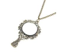 Rétro Miroir Magique Collier Longue chaîne Pendentif Magique mystérieux Qui est Le Plus Beau Miroir Miroir Bien sûr Que Vous êtesDurabilité