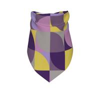 Rétro Mod Moutarde Jaune Violet Olet Lavande,Bavoir écharpe Triangulaire à Capuche réglable pour Animaux de Compagnie, Capuche Lavable adaptée aux Chiens et Chats de Petite, Moyenne et Grande Taille