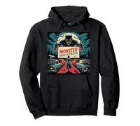 Rétro Monstre Drive-In Horreur Movie Art Vintage Sweat à Capuche