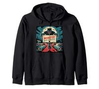 Rétro Monstre Drive-In Horreur Movie Art Vintage Sweat à Capuche