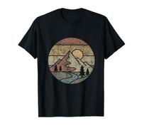 Rétro Montagnes Nature Paysage Vintage Randonnée Extérieur T-Shirt