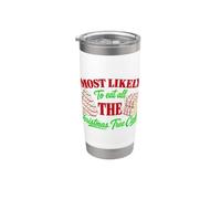 Retro Most Likely to Eat All The Christmas Tree Cakes Debbie Gobelet isotherme en acier inoxydable double paroi