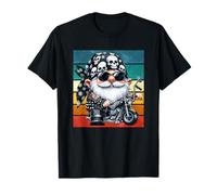 Retro Motorcycle Grandpa GNOME for Biker Vintage Dad Life T-Shirt