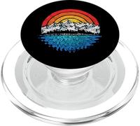 Retro Mountain, Trees & Lake Vintage Nature PopSockets PopGrip pour MagSafe