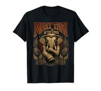 Rétro Muay Thai Coude Boxe Thaï Nak Muay Frappe Elephant T-Shirt