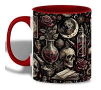 Rétro Mug Personnalisé tasse sorcellerie gothique Coloré Mug Collègue 330ML pour Collection,Maison,Lecture,Entraide