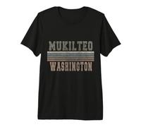 Rétro Mukilteo Washington T-Shirt Haut de Gamme