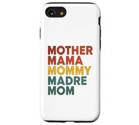 Retro Multilingual Mom Typography Bold Motherhood Statement Coque pour iPhone SE (2020) / 7 / 8