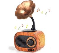 Retro Music Speaker Outdoor Speaker Loud Stereo Sound Rechargeable Speaker Built in Mic Support Answering Calls USB TF Card AUX for Home Party Office