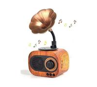 Retro Music Speaker Vintage Wireless Speaker Portable Outdoor Speaker Loud Stereo Rechargeable Built-in Microphone