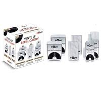 Retro Musique Kit de nettoyage complet pour disques vinyles avec boîte métallique rétro Comprend tout ce dont vous avez besoin Brosse en fibre carbone, antistatique, microfibre et plus encore