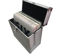 Retro Musique KXRM 03 flight case pour disques vinyles (argenté)