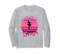Retro My Heart Is On That Stage Dance Mom Ballerines vintage Manche Longue