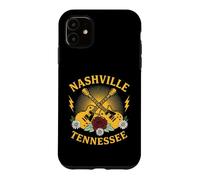 Retro Nashville TN Guitares électriques et Rose Flower Coque pour iPhone 11