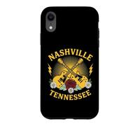 Retro Nashville TN Guitares électriques et Rose Flower Coque pour iPhone XR