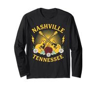 Retro Nashville TN Guitares électriques et Rose Flower Manche Longue