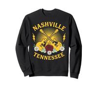 Retro Nashville TN Guitares électriques et Rose Flower Sweatshirt