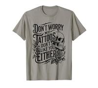 Rétro, ne t'inquiète Pas, Mes Tatouages ne t'aiment Pas Non Plus, crâne T-Shirt