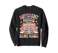 Rétro, neurodiversité, Noël, différents Esprits, même Magie Sweatshirt