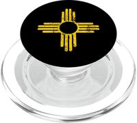 Retro New Mexico Zia Sun Symbol Apparel Yellow Zia Sun Alone PopSockets PopGrip pour MagSafe