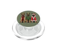 Rétro Noël Belge Malinois Père Noël Renne Amoureux des Chiens PopSockets PopGrip pour MagSafe
