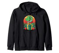 Rétro Noël T-Rex Dinosaure X-Mas Tyrannosaurus Rex Sweat à Capuche