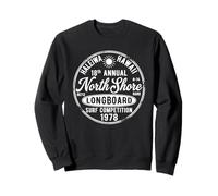 Retro North Shore Longboard Surf Competition Haleiwa Hawaï Sweatshirt