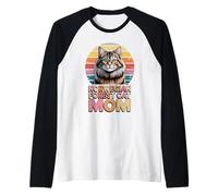 Retro Norwegian Forest Cat Mom Wegies Manche Raglan