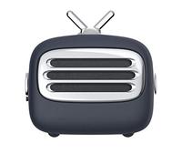Rétro Nostalgique Bluetooth Mini haut-parleur Bluetooth Haut-parleur Nostalgique Caisson de basses 3D Stéréo Surround Stéréo Hifi Sound Effect Usb Assist(Zwart)
