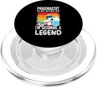 Retro Not Getting Old Legend Pharmacien Pharmacie Tech PopSockets PopGrip pour MagSafe