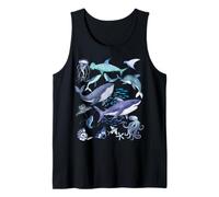 Retro Ocean Wildlife - Shark, Fish & Octopus Vibes Débardeur