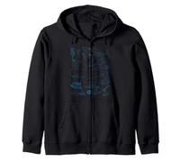 Retro Ocean Wildlife - Shark, Fish & Octopus Vibes Sweat à Capuche