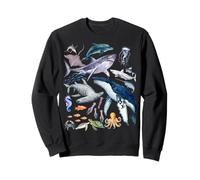 Retro Ocean Wildlife - Shark, Fish & Octopus Vibes Sweatshirt