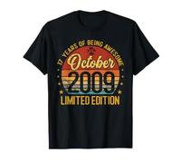 Retro Octobre 2009 Édition limitée 17 Ans 17 Ans T-Shirt