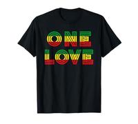 Retro One Love Jamaica Rasta Reggae Music Caribbean Pride T-Shirt