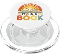 Retro Open Book Rainbow Reading Graphic PopSockets PopGrip pour MagSafe