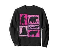 Rétro Ours Graphique Mouvements Typiques pour Femmes Et Filles Vintage Sweatshirt