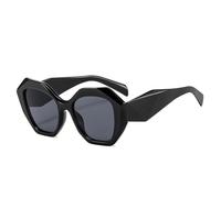 Retro Oversized Irregular Polygon Women Sunglasses Fashion Jelly Color Eyewear Shades UV400 Men Gradient Sun Glasses(Black Gray)