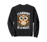 Retro Owl Learning est Une Super éducation Vintage Sweatshirt