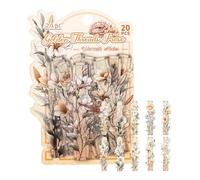 Retro Pack - Floral Sticker Set for Creative Journaling | 20 Pieces Phone Case Decals with Artistic Flair & Hand Account Designs for Card Making and Water Bottle Project 3.15x1.06in