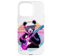 Rétro Panda Guitariste Pandas Guitare Coque pour iPhone 15 Pro Max