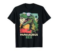 Retro Papasaurus Rex Dinosaure Papa Cadeau Fête des Pères T-Shirt