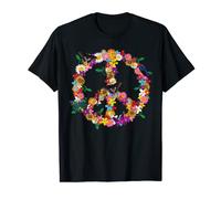 Retro papillon signe de paix 60s 70s Hippie symbole de paix T-Shirt