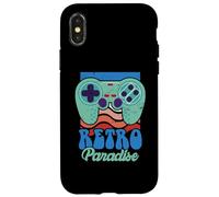 Retro Paradise Arcade Gaming Jeu vidéo Nerd Streamer Coque pour iPhone X/XS