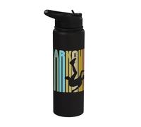 Rétro Parkour Running Traceur Freerunner Backflip Sport Stainless Steel Insulated Water Bottle