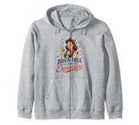 Retro Patriotic Girl But Now Cher Funny 4th of July Sweat à Capuche