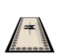 Retro Pattern Runner Rug Black White Bowknot Classical Design Non Slip Washable Carpet for Bedroom Corridor Decor(Color04,50x150CM)