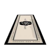 Retro Pattern Runner Rug Black White Bowknot Classical Design Non Slip Washable Carpet for Bedroom Corridor Decor(Color01,50x150CM)